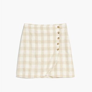 Madewell Linen-Blend Tulip-Blend Mini Skirt: Undyed Edition